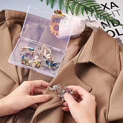 6Pcs 6 Style Animal Insect Crystal Pins Set for Girl Women&nbsp;JEWB-PJ0001-01