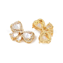 Brass Micro Pave Cubic Zirconia Beads&nbsp;KK-H078-31G