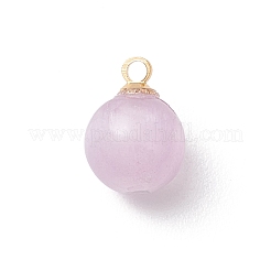 Dyed Natural Selenite Round Charms&nbsp;PALLOY-JF04843