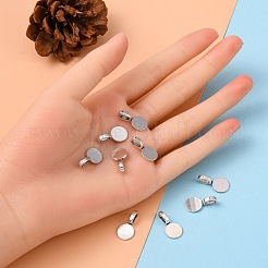 Tibetan Style Alloy Glue On Flat Pad Pendant Bails&nbsp;TIBEP-1124-AS-FF