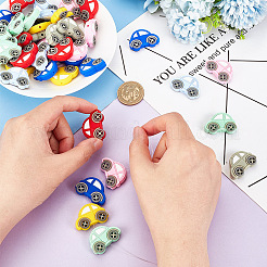 21Pcs 7 Colors Car Silicone Beads&nbsp;SIL-OC0001-12