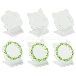 4Pcs Clear Acrylic Slant Back Single Bracelet Bangle Display Stands&nbsp;AC-FS5191-01A