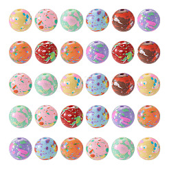30Pcs Opaque Acrylic Beads&nbsp;OACR-TA0004-29