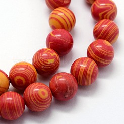 Synthetic Malachite Beads Strands&nbsp;G-I199-32-8mm