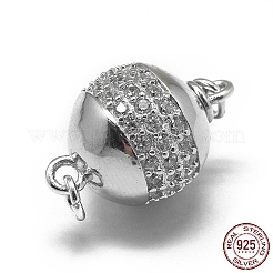Rhodium Plated 925 Sterling Silver Box Clasps&nbsp;STER-L057-008C