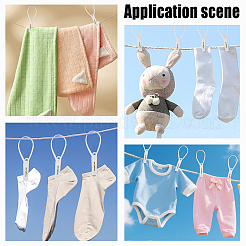 120Pcs Plastic Clothes Drying Clips with Rope&nbsp;AJEW-GO0004-23