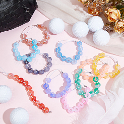 10Pcs 10 Colors Elastic Cords and Acrylic Golf Beads Count Stroke Score Counter&nbsp;HJEW-DR00084