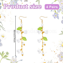 4Pair 304 Stainless Steel Dangle Stud Earrings for Women&nbsp;EJEW-UN00009