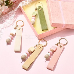 4Pcs 4 Styles Silicone Bead Pendant Decorations&nbsp;HJEW-YW00507