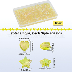 800Pcs 2 Styles Eco-Friendly Transparent Acrylic Beads&nbsp;TACR-SP0001-01E