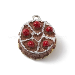 Imitation Strawberry Cake Resin Pendants&nbsp;RESI-TAC0015-08B
