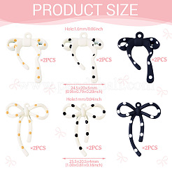 12Pcs 6 Styles Spray Painted Alloy Enamel Pendants&nbsp;ENAM-TA0003-03