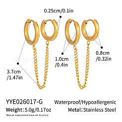 304 Stainless Steel Double Hoop Earrings for Women&nbsp;XJ9052-1