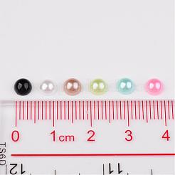 1 Box Half Round Domed ABS Plastic Imitation Pearl Cabochons&nbsp;SACR-X0001-B