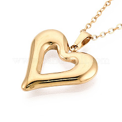 304 Stainless Steel Pendant Necklaces&nbsp;NJEW-T018-34G