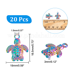 20Pcs 201 Stainless Steel Pendants&nbsp;STAS-NB0001-80