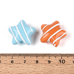 Opaque Acrylic and Enamel Beads&nbsp;X-SACR-T018-19M