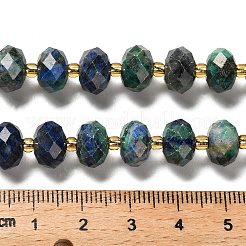Natural Chrysocolla and Lapis Lazuli Beads Strands&nbsp;G-P573-A64-10x6mm