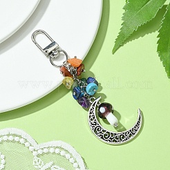 Moon Alloy Pendant Decoraiton&nbsp;HJEW-JM01393-02