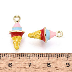 Rack Plating Alloy Enamel Pendants&nbsp;PALLOY-N181-25KCG-02