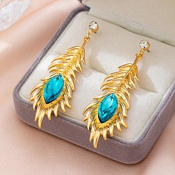 Alloy Rhinestone Stud Dangle Earrings for Women&nbsp;WG327FE-01