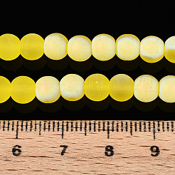 Frosted Transparent Glass Beads Strands&nbsp;LS-GLAA-T032-T6mm-MBB12