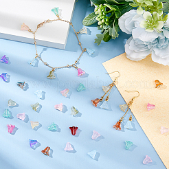300Pcs 10 Colors Spray Painted Transparent Glass Beads&nbsp;GLAA-HS0001-04