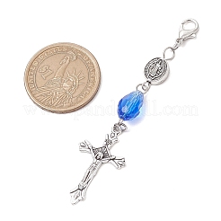 Tibetan Style Alloy Cross Pendant Decoration&nbsp;HJEW-JM02683