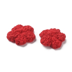 Peach Blossom Handmade Crochet Cotton Ornament Accessories&nbsp;AJEW-WH0326-53B