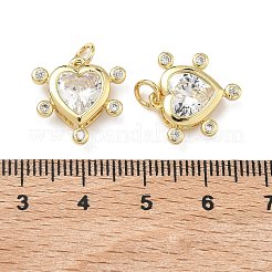 Brass Micro Pave Cubic Zirconia Pendants&nbsp;KK-B170-02G-02