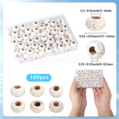 100Pcs Synthetic Howlite European Beads&nbsp;TURQ-PA0001-04A