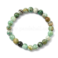 Natural Green Line Jasper Beads Stretch Bracelets for Women Men&nbsp;BJEW-JB13833