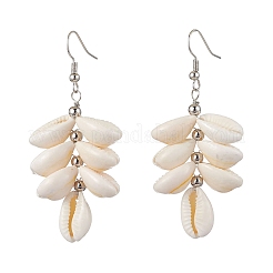 304 Stainless Steel Shell Shape Dangle Earrings&nbsp;EJEW-JE06381-02