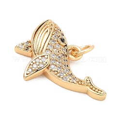 Brass Micro Pave Black Cubic Zirconia Pendants&nbsp;CU-CBA3F77-01G