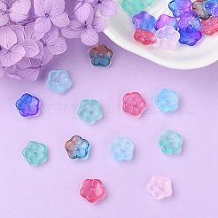 35Pcs Transparent Spray Painted Glass Beads&nbsp;GLAA-YW0001-75