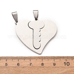 Valentine's Day 201 Stainless Steel Split Pendants&nbsp;STAS-F368-09P