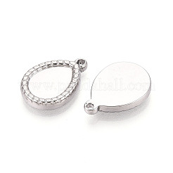 304 Stainless Steel Pendant Cabochon Settings&nbsp;STAS-T067-67P