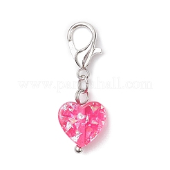 Transparent Resin Heart Pendants Decorations&nbsp;HJEW-JM04140