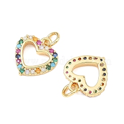 SHEGRACE Valentine's Day Brass Colorful Cubic Zirconia Charms&nbsp;XGRQ3P724-570G