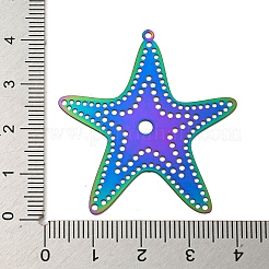 Ion Plating(IP) 201 Stainless Steel Etched Metal Embellishments Pendants&nbsp;STAS-G328-02A-RC