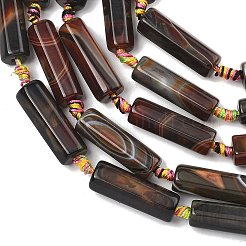Natural Banded Agate/Striped Beads Strands&nbsp;G-A306-B02-01