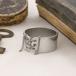 1Pc Alloy Tassel Chain Finger Rings for Women&nbsp;RJEW-LP0003-62