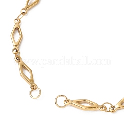 4MM 304 Stainless Steel Rhombus Link Chain Bracelet Making&nbsp;AJEW-JB01428