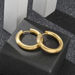 Frosted 304 Stainless Steel Huggie Hoop Earrings for Women&nbsp;EJEW-C096-32G-G