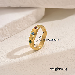 Heart Brass Micro Pave Cubic Zirconia Finger Rings for Women&nbsp;MC1356-6