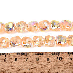 Electroplate Transparent Glass Beads Strands&nbsp;EGLA-N057-02A-04