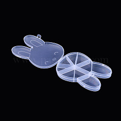 Easter Rabbit 9 Grids Plastic Bead Storage Containers with Hinged Lid&nbsp;CON-T001-07