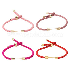 4Pcs 4 Colors Braided Nylon Cord Bracelet Making&nbsp;MAK-TA0001-26A
