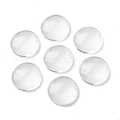 Transparent Glass Cabochons&nbsp;X-GGLA-R026-15mm