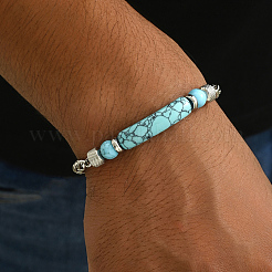 Stylish Synthetic Turquoise Beaded Bracelets&nbsp;KC4109